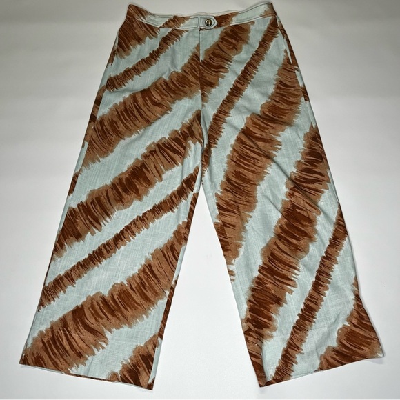 Moon River Pants - Moon River Gray and White Pants Large